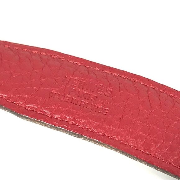 HERMES H Belt H Belt Constance Belt for bottoms belt Leather Red x Black/Gold - Picture 12 of 15